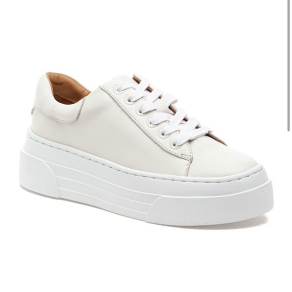 NWT J/SLIDES AMANDA White Leather Sneaker - Picture 2 of 15